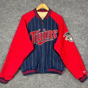 VINTAGE 90's Cleveland Indians All-Star Game Jacket Reversible Baseball Sz‎ L